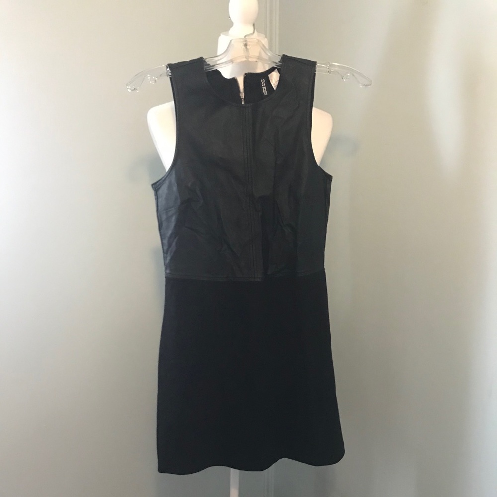 NWT Vegan leather mini dress H&M Size 4